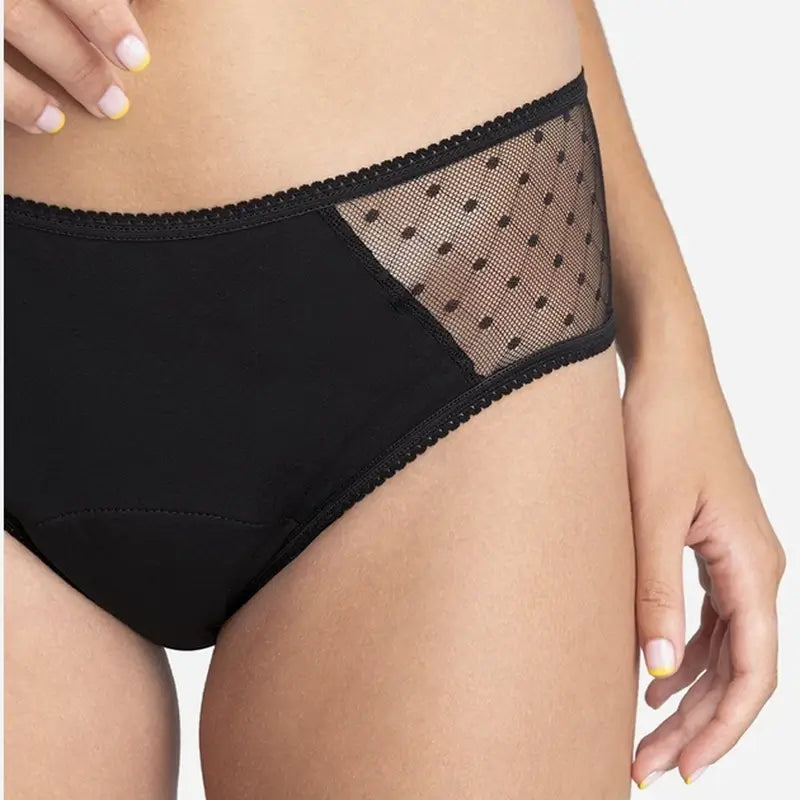 Platanomelón Kiwitas Classic Plumeti Menštruačné nohavičky Čierne / XXL