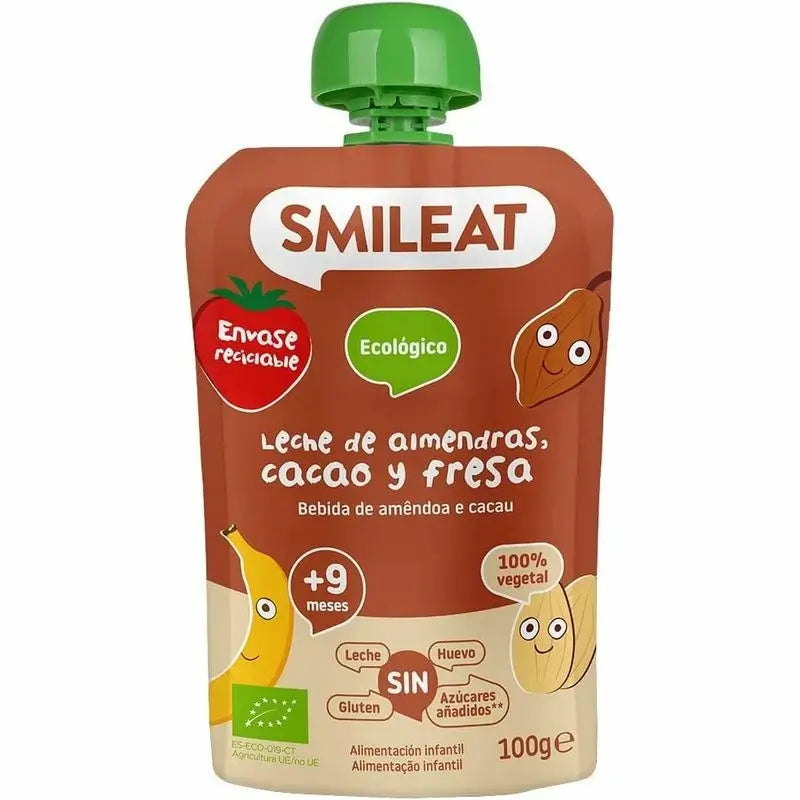 Smileat Pouch Almond Cacao & Strawberry, 100 Gr