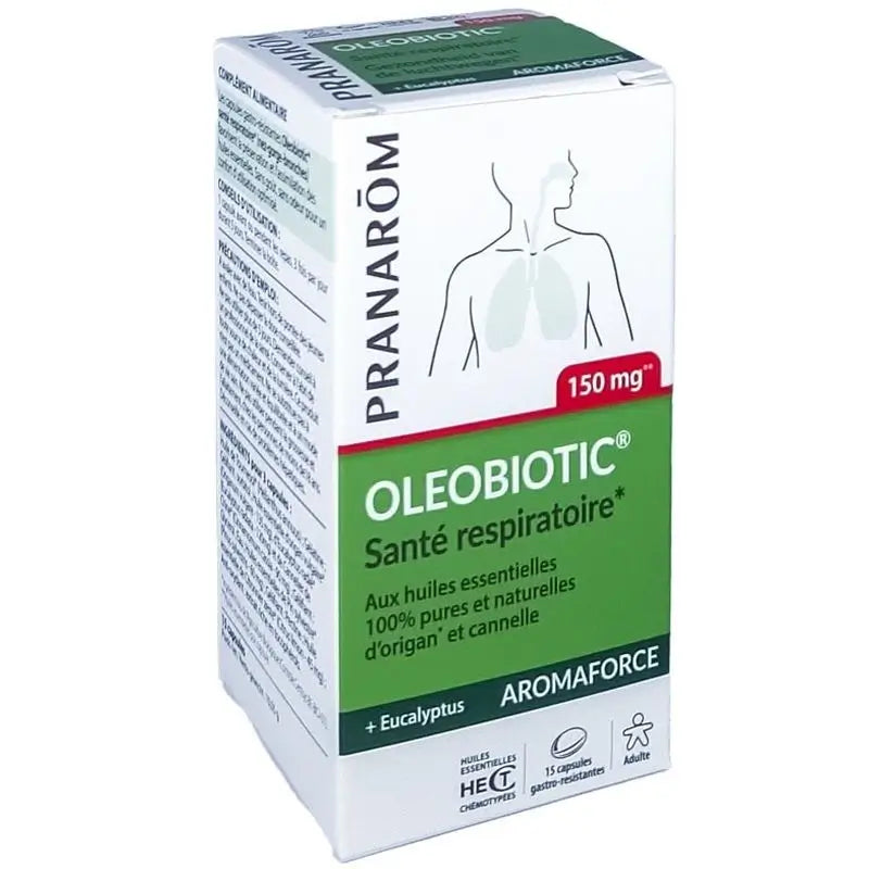 Pranarom Aromaforce Oleobiotic Respiratory Health, 15 capsules