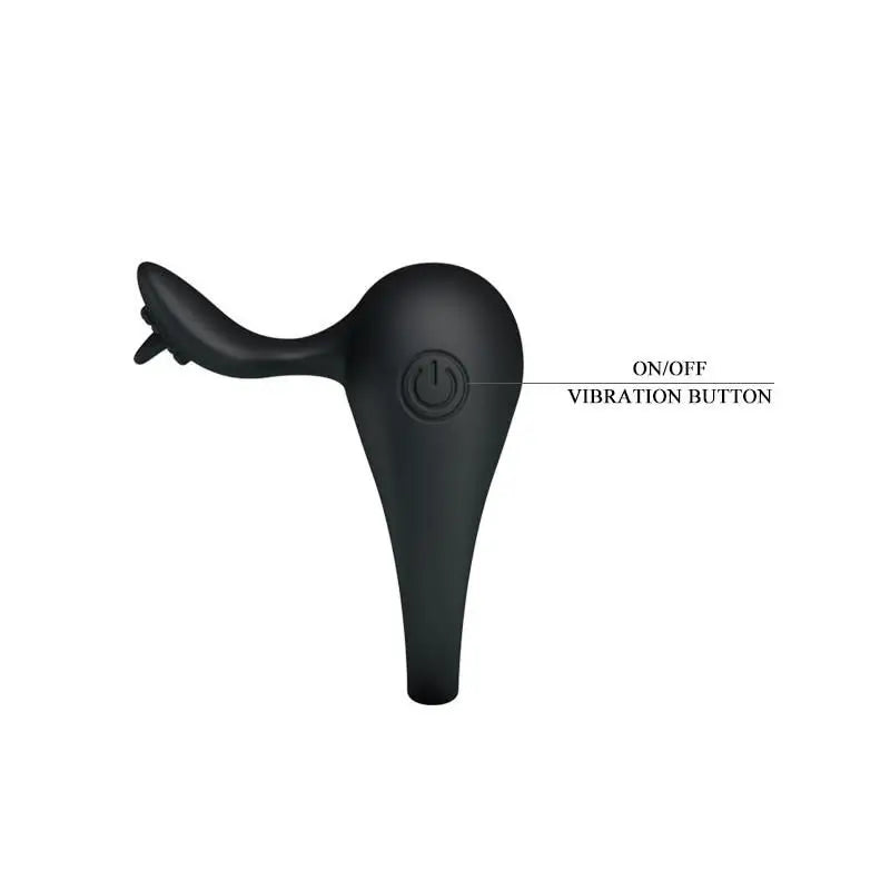 Prettylove Vibrujúci prsteň Tonguo – čierny