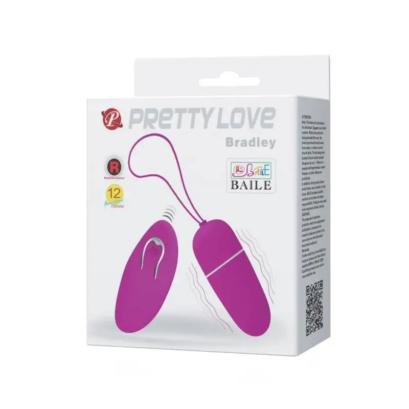 Vibračné vajíčko Prettylove Bradley, farba: fialová
