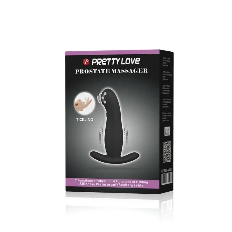 Prettylove Masážer prostaty s vibráciami a šteklením
