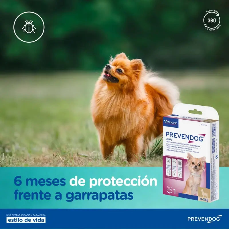 Virbac Prevendog – obojok proti parazitom, 60 cm, 2 kusy