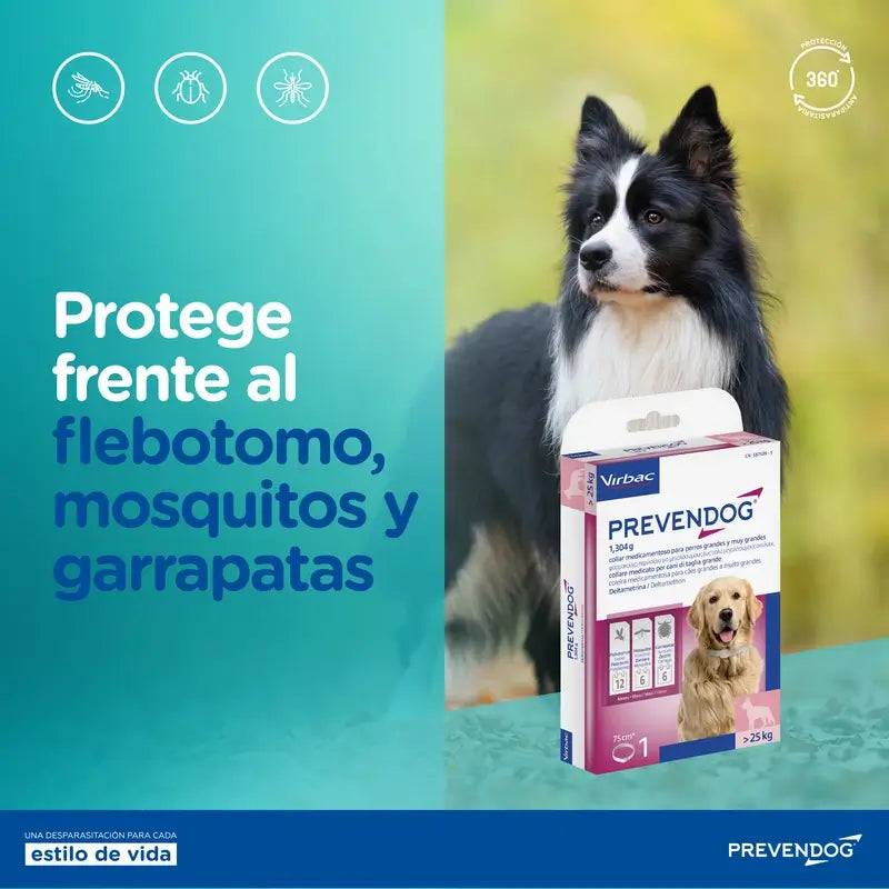 Virbac Prevendog – obojok proti parazitom, 60 cm, 2 kusy