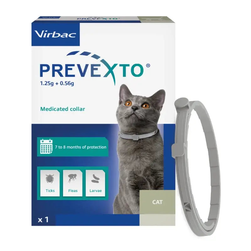 Prevexto – obojok proti parazitom pre mačky, 38 cm