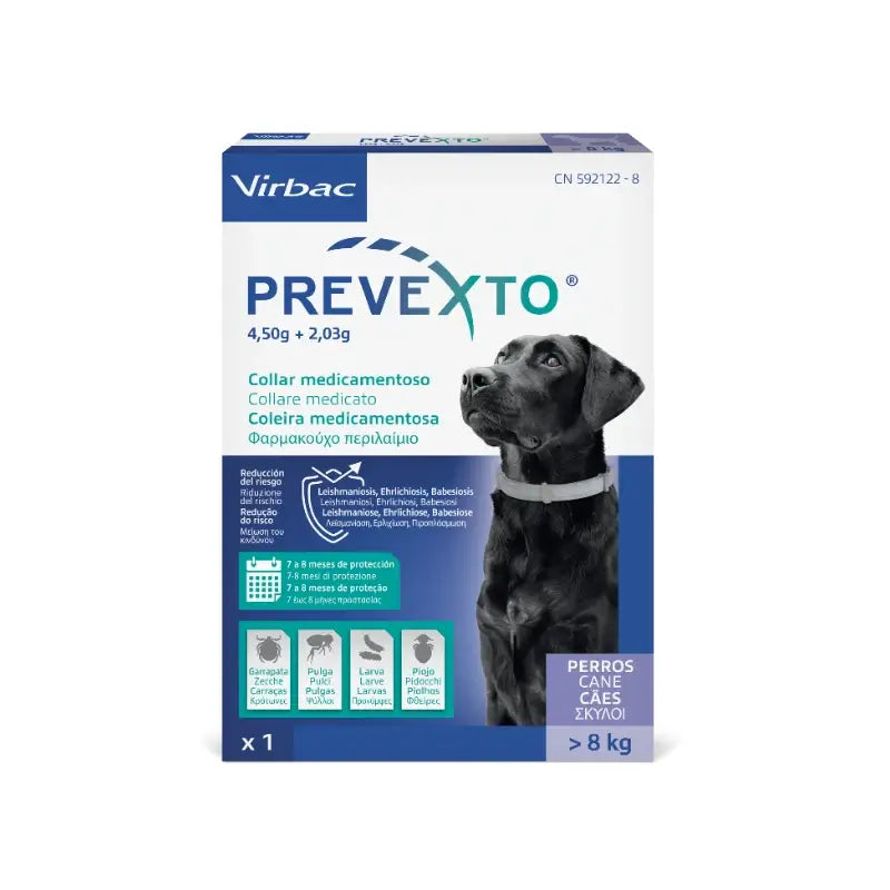 Prevexto – obojok proti parazitom pre psov s hmotnosťou nad 8 kg, 70 cm