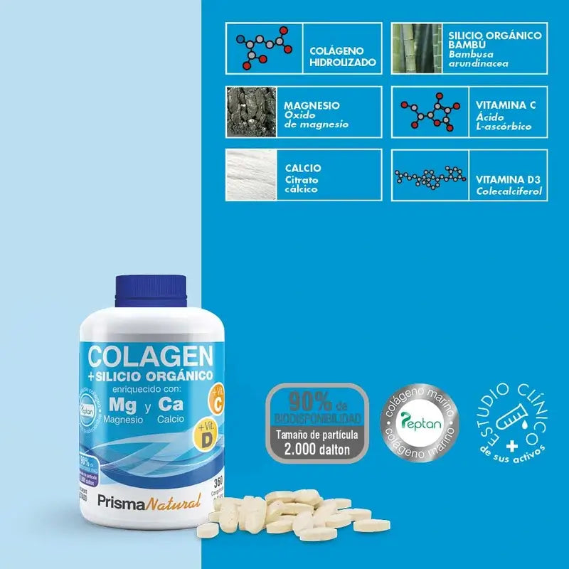 Prisma Natural Morský kolagén Peptan + organický kremík, 360 tabliet