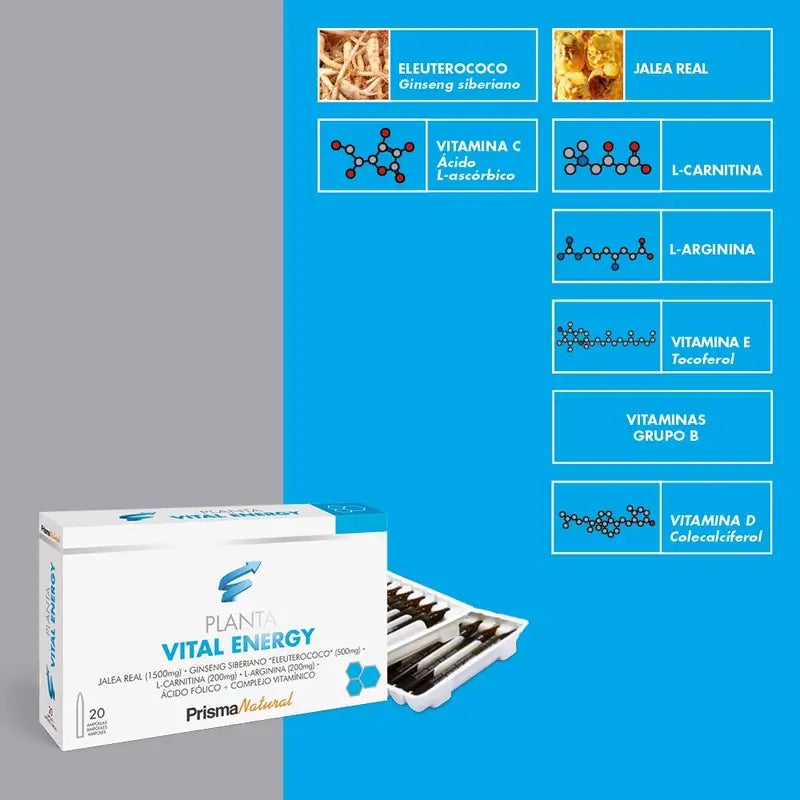 Prisma Natural Plantavital Energy 20 ampuliek po 10 ml
