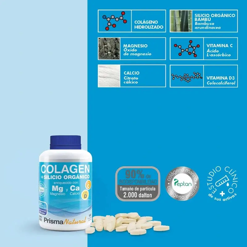Prisma Natural Morský kolagén Peptan + organický kremík, 180 tabliet