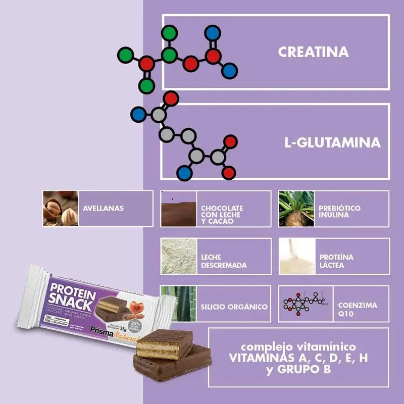 Prisma Natural Protein Snack Čokoláda-lieskové orechy-škorica 