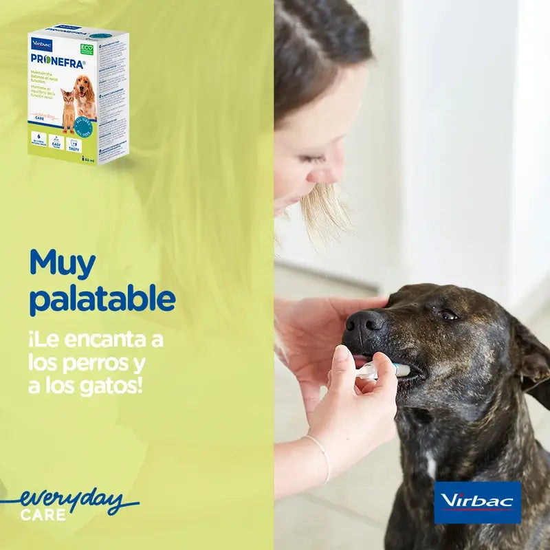 Virbac Pronefra – doplnok stravy na podporu funkcie obličiek pre psov a mačky, 180 ml