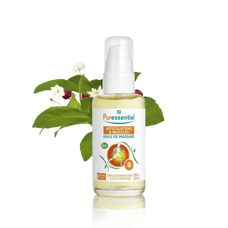 Puressentiel Bio masážny olej na svalovú námahu – arnika, gaulteria, 100 ml