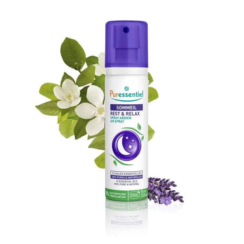 Puressentiel sprej do vzduchu „Spánok a relax“ s 12 éterickými olejmi, 75 ml
