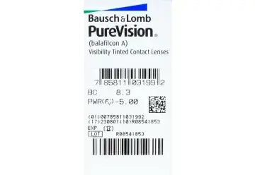 Mesačné sférické kontaktné šošovky Purevision, 6 kusov