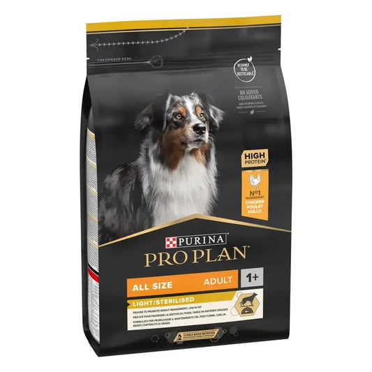 Purina Pro Plan Canine Adult Sterilizovaný Light 3 kg, krmivo pre psov