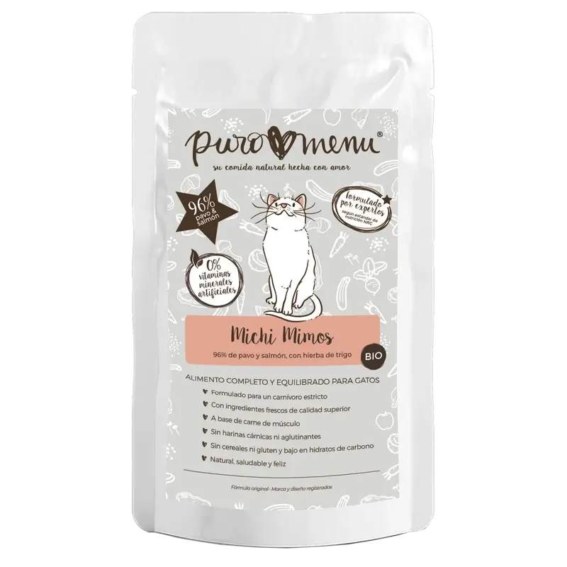 Puromenu Menu Michi Mimos Bio (morku a losos), 100 g