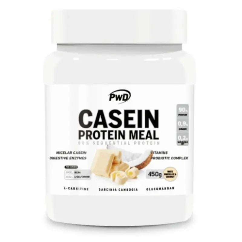 Pwd Casein Protein Meal Čokoláda biela + kokos, balenie 1,5 kg 