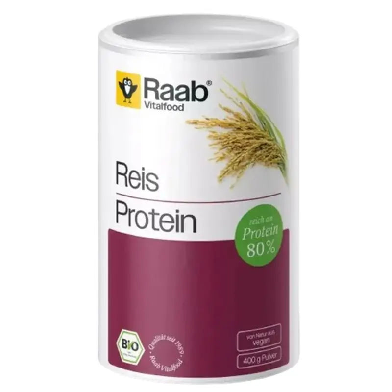 Raab Vitalfood Prírodný ryžový proteín 400 g. Bio, bezgluténový, vegánsky 
