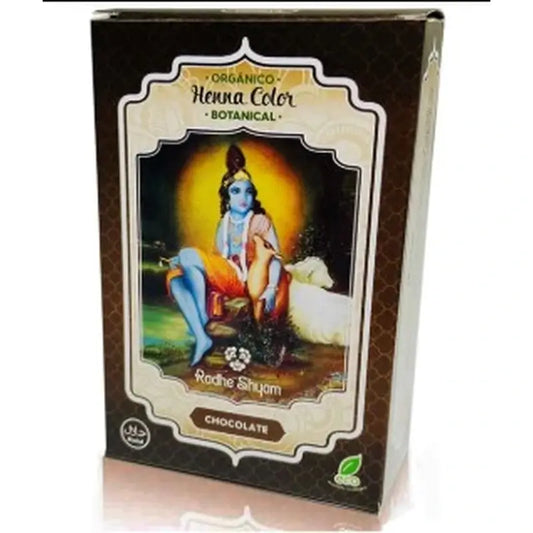 Radhe Shyam Henna v prášku, čokoládová farba Botanical, 100 g