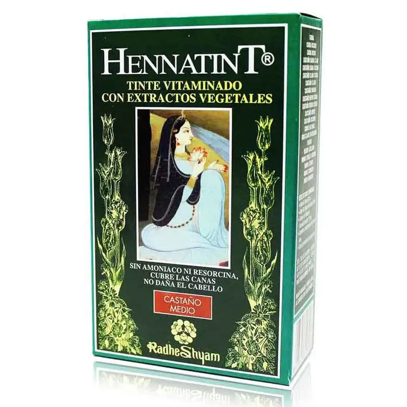 Radhe Shyam Hennatint – stredne hnedá, 60 ml