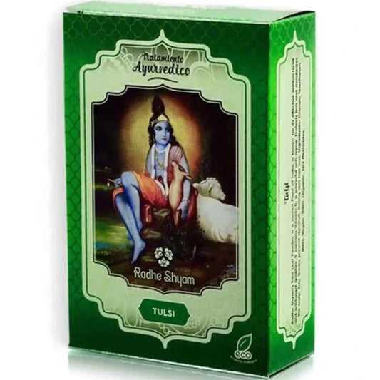Radhe Shyam Vlasová kúra Tulsi Powder, 100 g