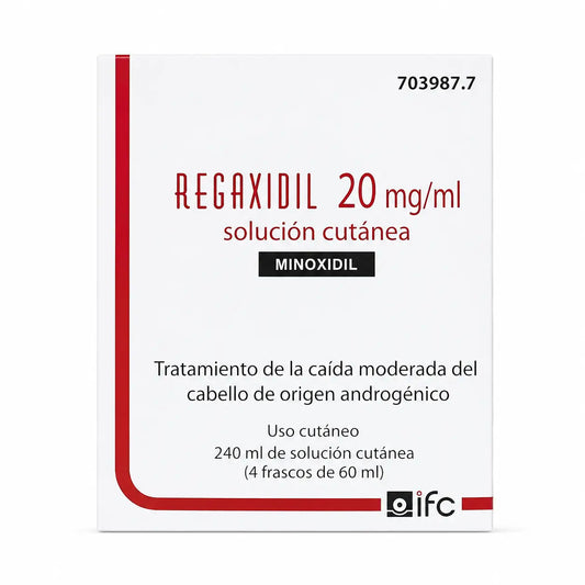 Regaxidil 20 mg/ml Minoxidil – kožný roztok, 4 fľaštičky po 60 ml