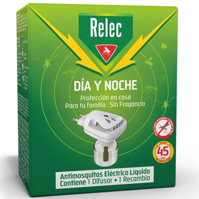 Relec Deň a noc – elektrický difúzor s tekutým prostriedkom proti komárom, 35 ml