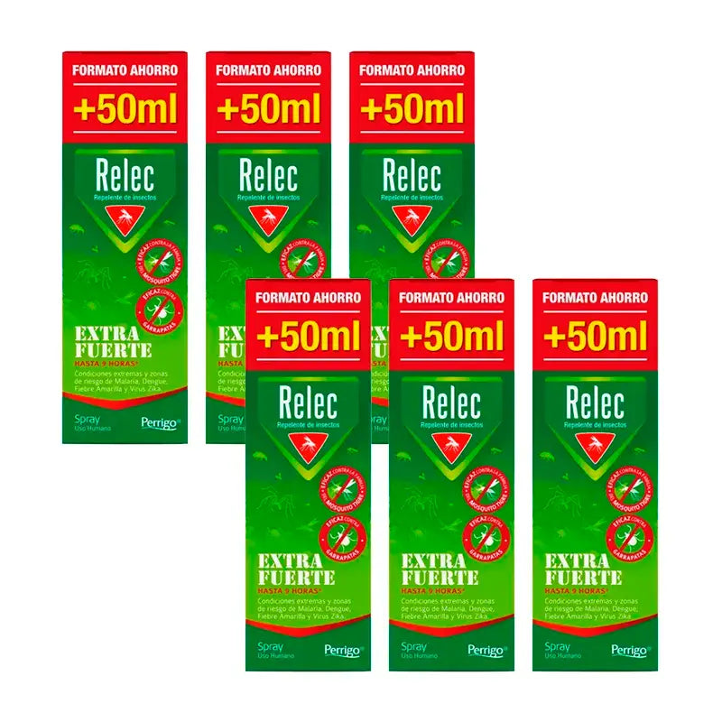 Relec Extra silný sprej proti komárom, balenie 6 x 125 ml