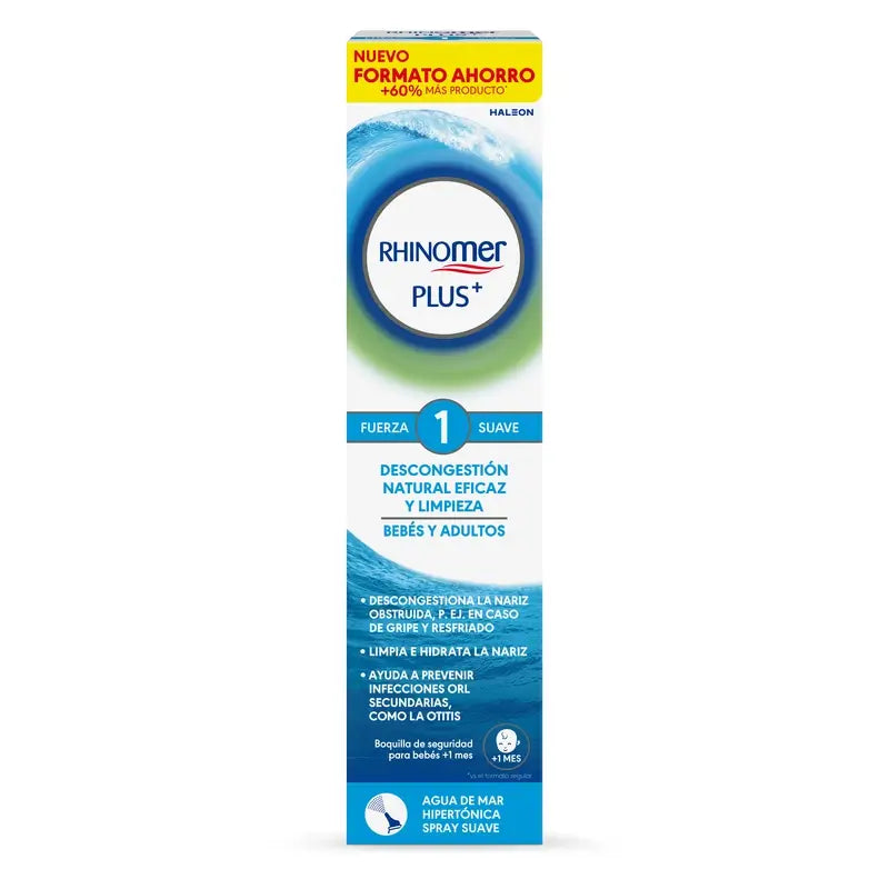 Rhinomer Plus+ F1 pre dojčatá a dospelých – úsporné balenie, 200 ml