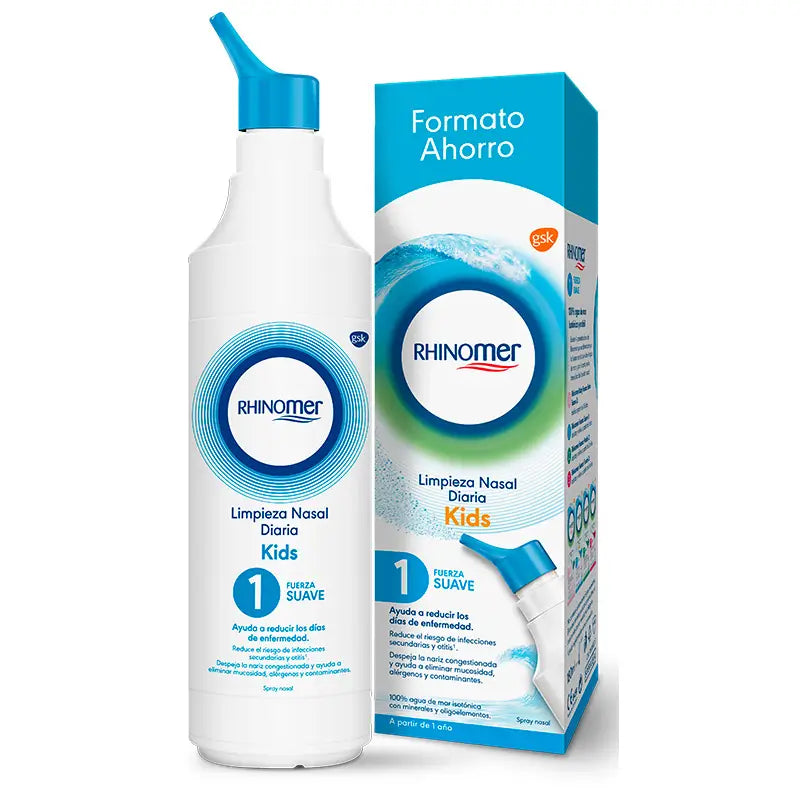 Rhinomer nosný sprej 100 % morská voda, sila 1 (jemný), balenie XL, 180 ml