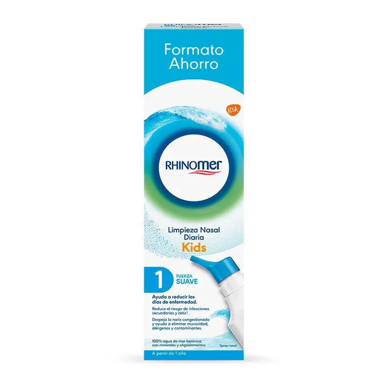 Rhinomer nosný sprej 100 % morská voda, sila 1 (jemný), balenie XL, 180 ml
