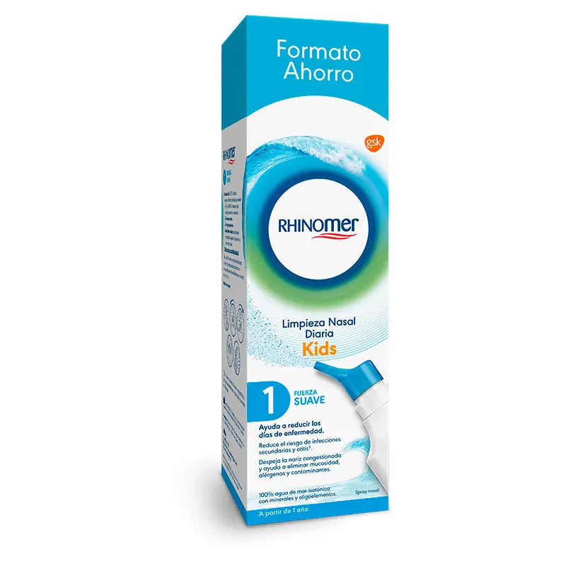 Rhinomer nosný sprej 100 % morská voda, sila 1 (jemný), balenie XL, 180 ml