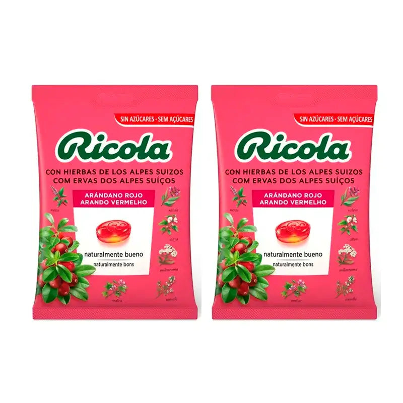 Ricola Saz vrecúško s príchuťou čučoriedky, balenie 2 x 70 gramov