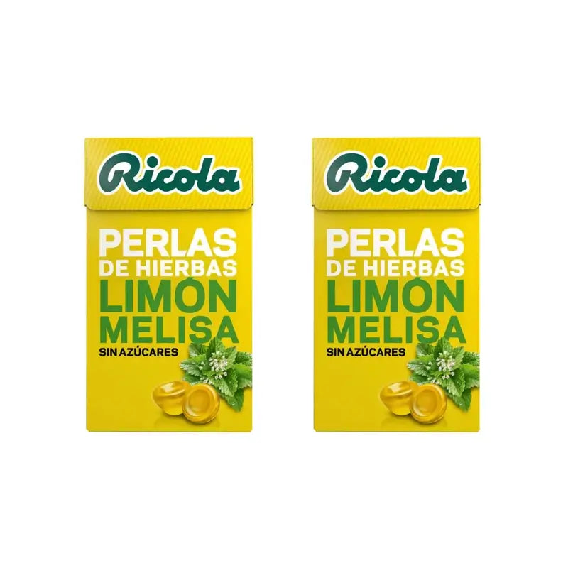 Ricola Perly bez cukru s príchuťou citróna, 2 × 25 g 