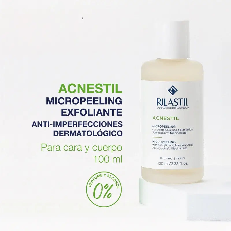 Rilastil Acnestil Mikropeeling – exfoliačný a seboregulačný prípravok, 100 ml