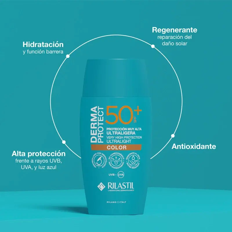Rilastil Dermaprotect SPF 50+ s farbou, 50 ml