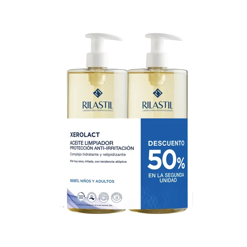 Rilastil Duplo Xerolact olej 2A, zľava 50 %, 1 l, 1000 ml + 1000 ml 