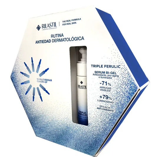 Rilastil Vianočný balíček Radiance, 30 ml + 10 ampuliek po 1,5 ml