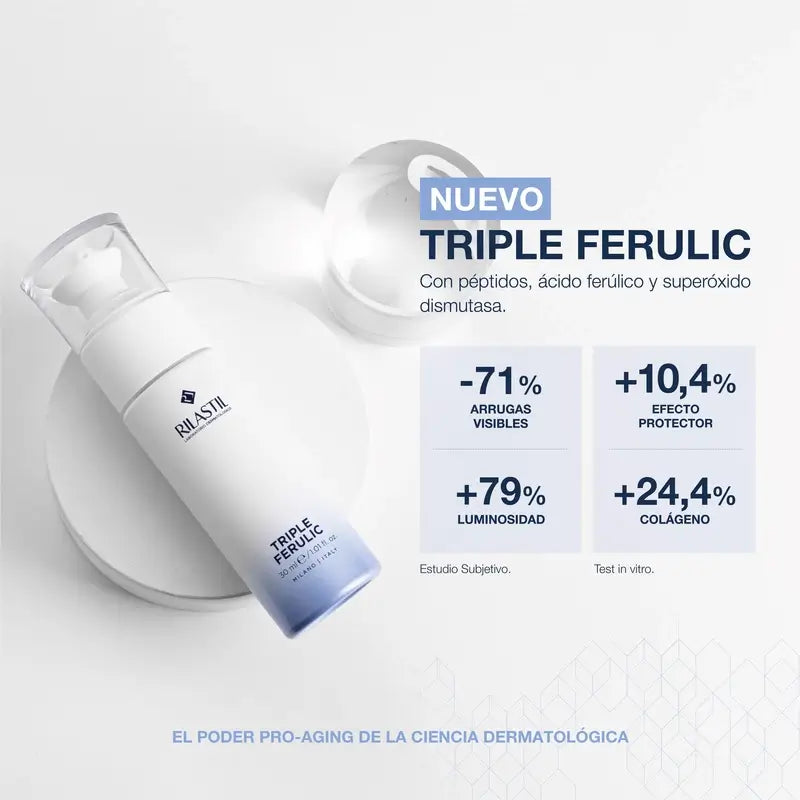 Rilastil Triple Ferulic – sérum proti starnutiu, s antioxidačným účinkom a rozjasňujúce, 30 ml
