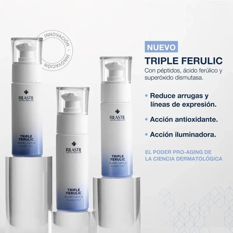 Rilastil Triple Ferulic – sérum proti starnutiu, s antioxidačným účinkom a rozjasňujúce, 30 ml