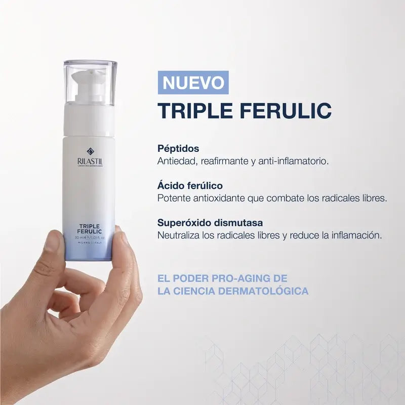 Rilastil Triple Ferulic – sérum proti starnutiu, s antioxidačným účinkom a rozjasňujúce, 30 ml
