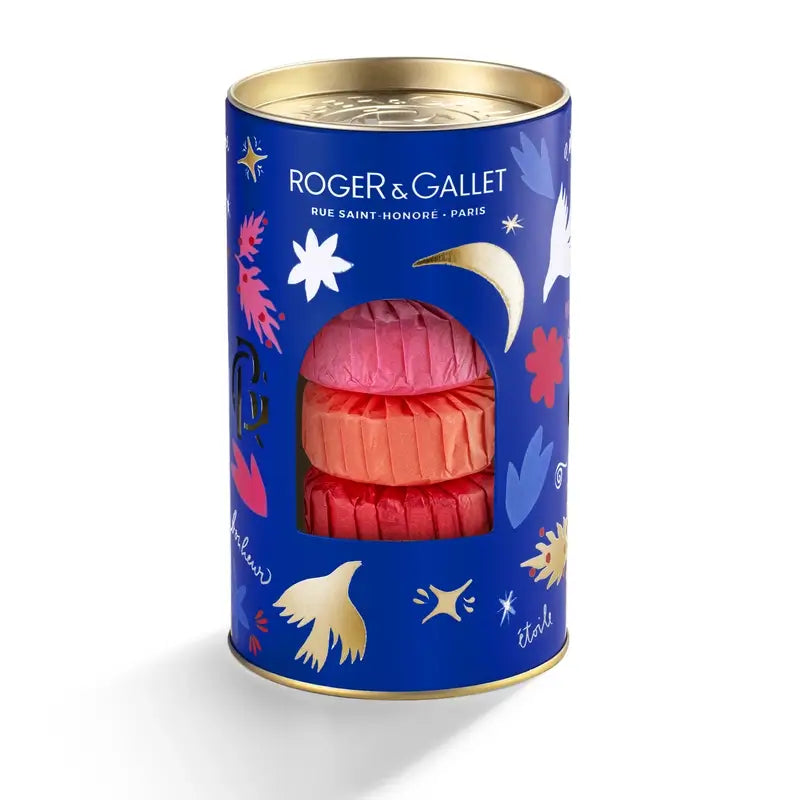 Roger & Gallet Darčeková sada mydiel pre pohodu: Fleur De Figuier – Gingembre Rouge – Rose, 3 kusy