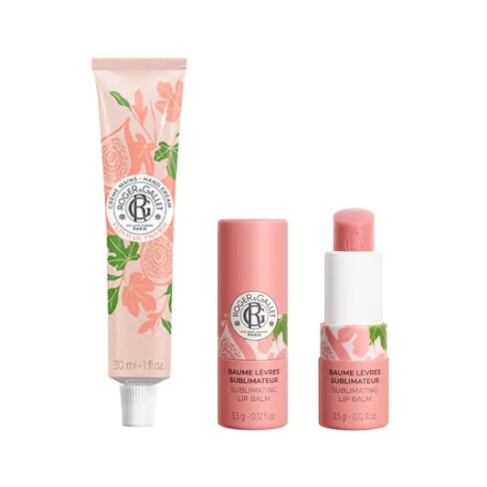 Roger & Gallet Fleur De Figuier – sada: krém na ruky + balzam na pery