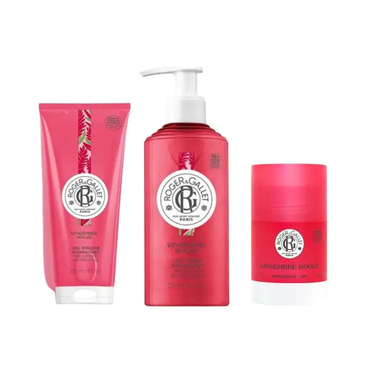 Roger & Gallet Gingembre Rouge – balíček: krém na ruky + balzam na pery + dezodorant