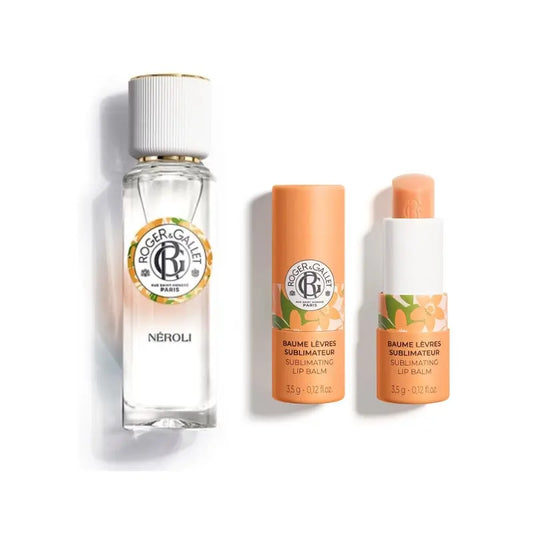 Roger & Gallet Neroli Pack – balzam na pery s vôňou vanilky + parfumovaná voda pre pocit pohody