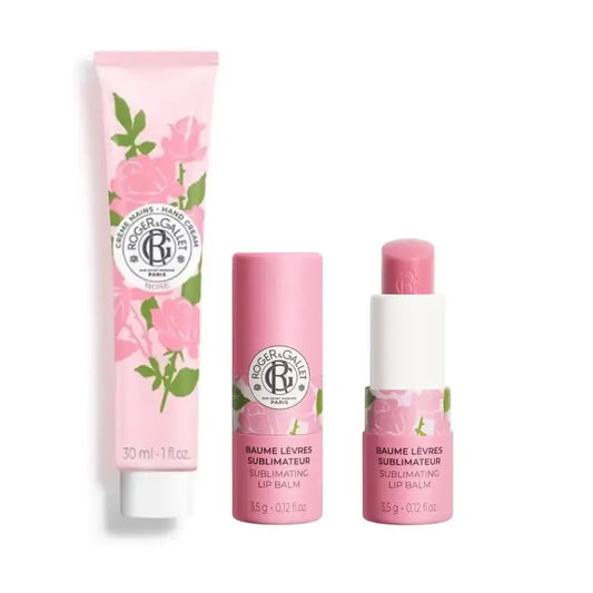 Roger & Gallet Rose Pack – krém na ruky + balzam na pery
