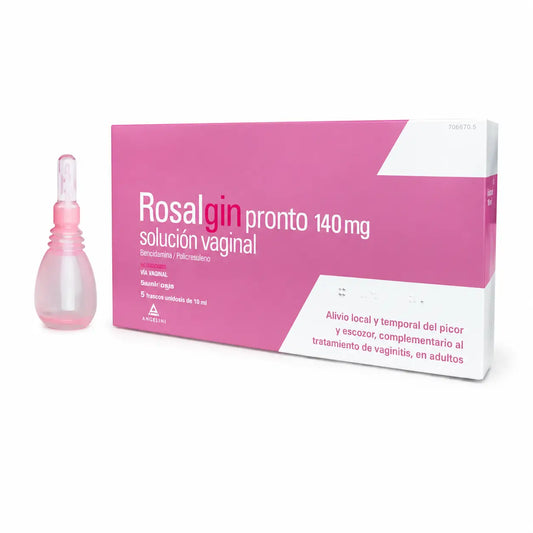 Rosalgin Pronto 140 ml vaginálny roztok, 5 jednorazových dávok