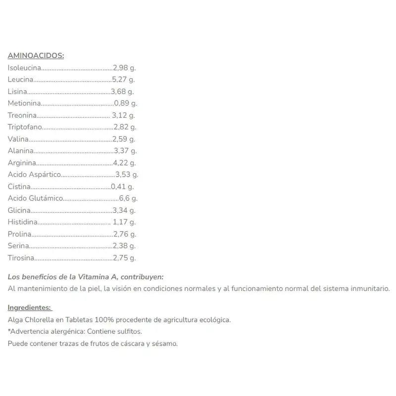Salud Viva Chlorella 125 g. Ekologická, bez pridaných látok, vegánska 