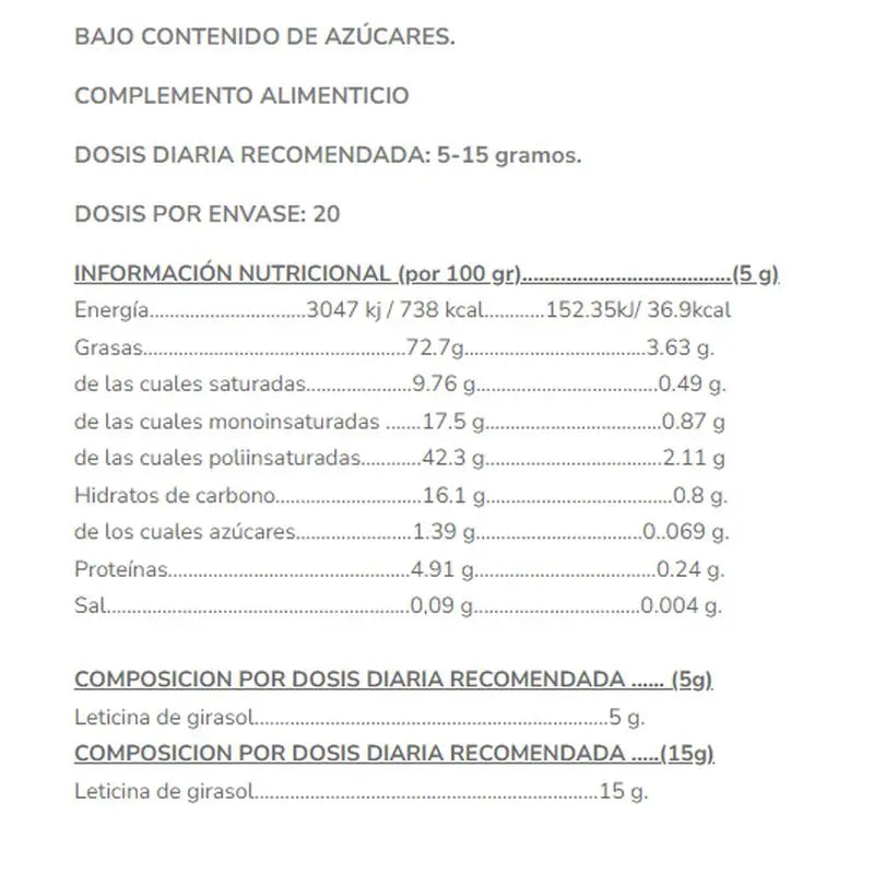 Salud Viva Slnečnicová lecitína 150 g 