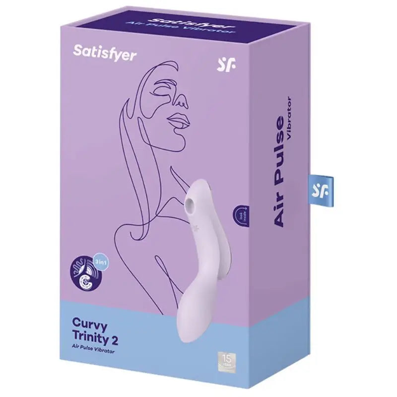 Satisfyer Air Pulse Curvy Trinity 2 – stimulátor a vibrátor – fialový